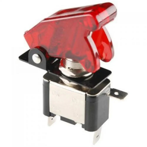 Illuminated Toggle Switch On / Off  (Red)