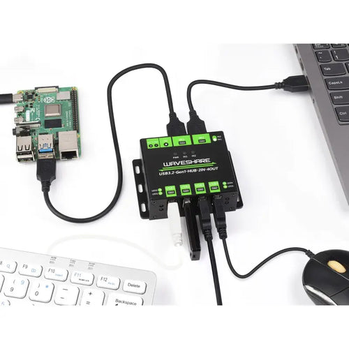 Industrial Grade USB HUB, Extending 4x USB 3.2 Ports, Switchable Dual Hosts