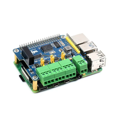 Waveshare Isolated RS485 CAN HAT B for Raspberry Pi, 2Ch RS485 & 1Ch CAN