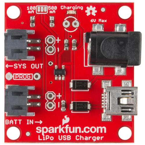 LiPoly Charger - Single Cell 3.7-7V Input