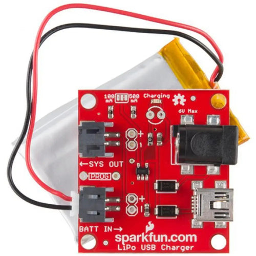 LiPoly Charger - Single Cell 3.7-7V Input