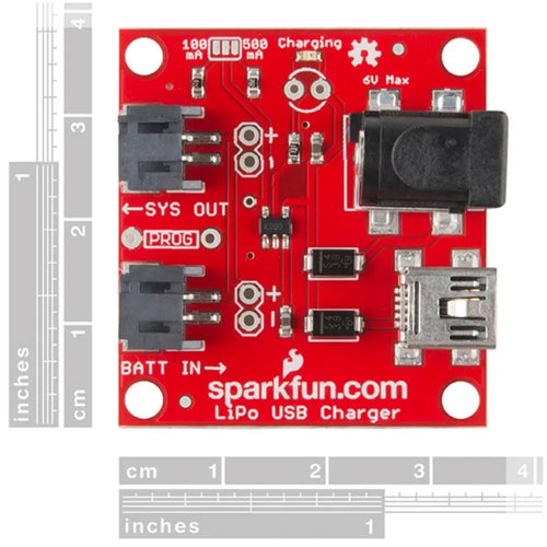 LiPoly Charger - Single Cell 3.7-7V Input