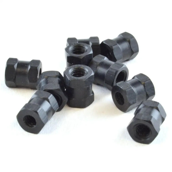 Lynxmotion Aluminum Hex Standoffs (F/F) - 1/4-Inch x 5mm 4-40 Tapped (10pk)