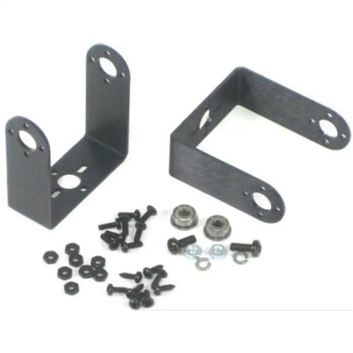 Lynxmotion Aluminum Long "C" Micro Servo Bracket Two Pack (Black)