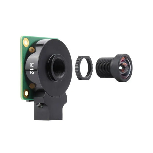 Waveshare M12 High Resolution Lens, 12MP, 113° FOV, 2.7mm for RPi HQ Camera