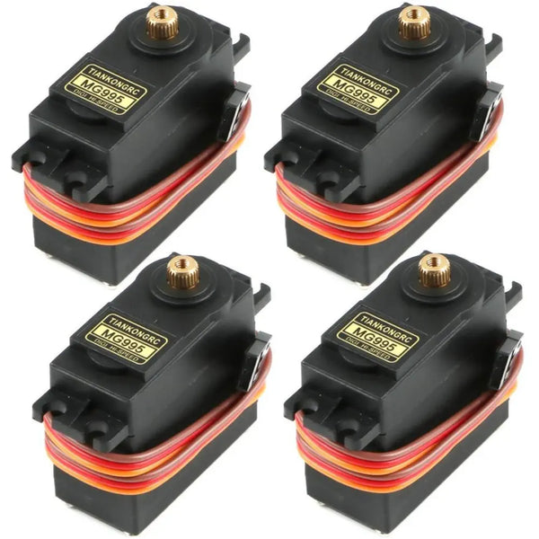 MG995 Servo Motor, RC Servo, 20 kg Metal Gear Servo (4x)