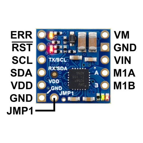 Motoron M1T256 Single I2C Motor Controller (Header Pins Soldered)