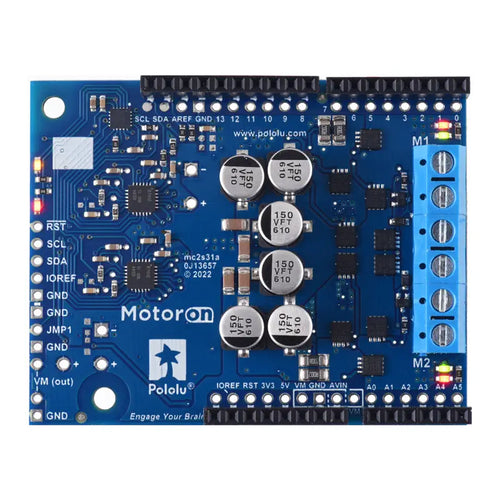 Motoron M2S18v18 Dual High-Power Motor Controller Shield for Arduino w/ Connectors