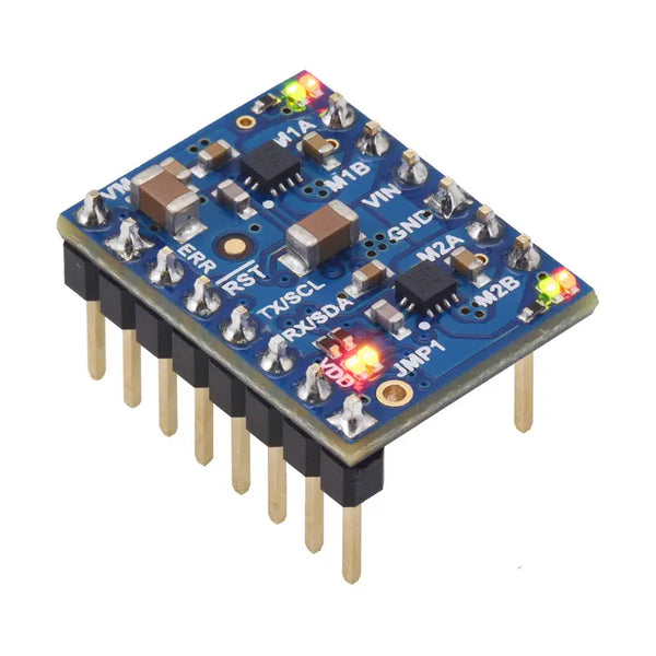 Motoron M2T550 Dual I2C Motor Controller (Header Pins Soldered)