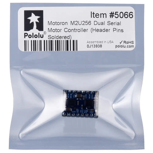 Pololu Motoron M2U256 Dual Serial Motor Controller (Header Pins Soldered)