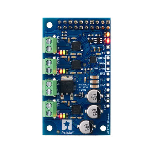 Motoron M3H256 Triple Motor Controller Kit for Raspberry Pi (w/ Connectors)