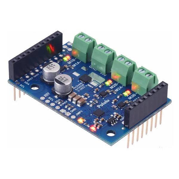 Motoron M3S550 Triple Motor Controller Shield for Arduino (Connectors Soldered)