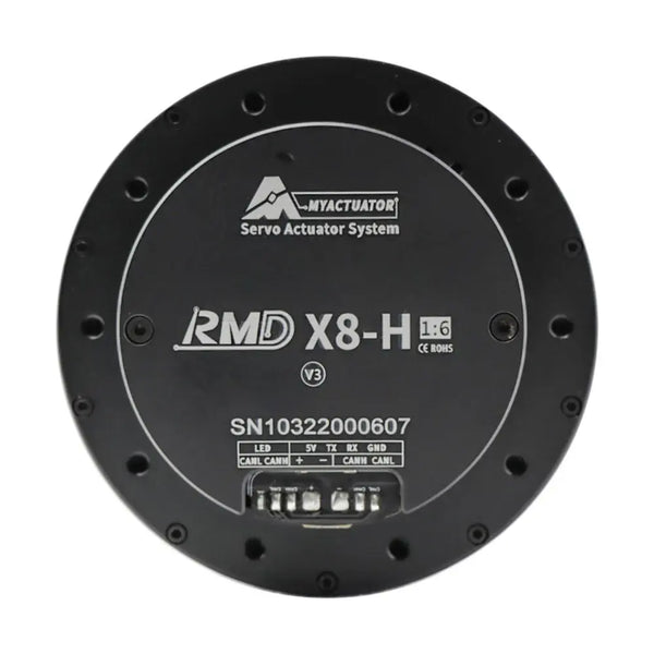 MYACTUATOR RMD-X8 V3, CAN BUS, 1:6, Helical, MC-X-500-O Brushless Servo Driver