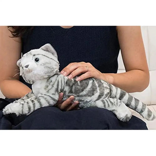 Trendmaster Interactive Plush Robot Cat Gray Stripes