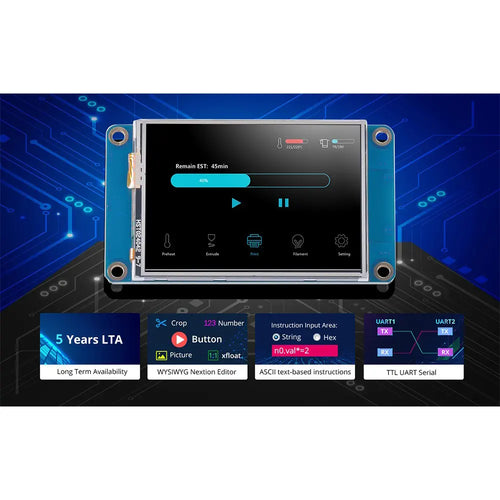 Nextion NX3224T024 2.4-Inch Basic Series Resistive HMI Touch Display