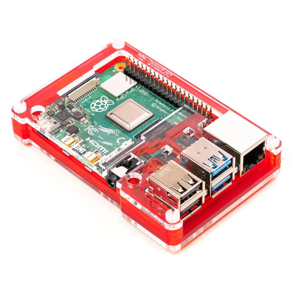 Pibow Coupé 4 Case for Raspberry Pi 4 - Red