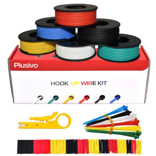 Plusivo 20AWG Hook Up Wire Kit - 6 Colors (7m each)