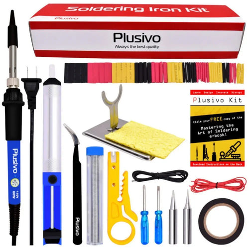 Plusivo Basic Soldering Kit for Electronics (US Plug)