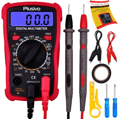 Plusivo Digital Multimeter Kit w/ Test Probes