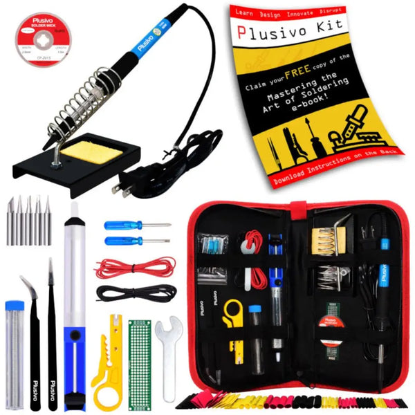 Plusivo Soldering Kit for Electronics (US Plug)