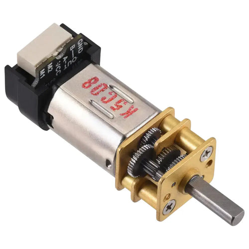 Pololu 15:1 Micro Metal Gearmotor MP 6V w/ 12 CPR Encoder, Back Connector