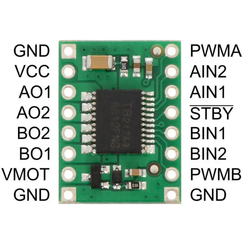 Pololu Dual DC Motor Driver 1A, 4.5V-13.5V- TB6612FNG