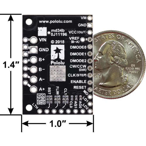 Pololu TB67S249FTG Stepper Motor Driver Carrier (1.7 A continuous)