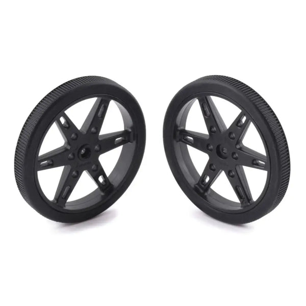 Pololu Wheel Pair for Micro Servo Splines (21T, 4.8 mm) 60 x 8 mm (Black)