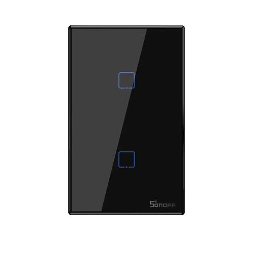 SONOFF TX Series WiFi Wall Switch (T3, US, 2 Gang, Black)