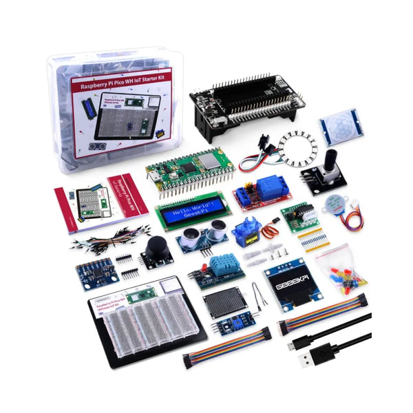 Raspberry Pi Pico W IoT Starter Kit w/ OLED Display & Multiple Sensors