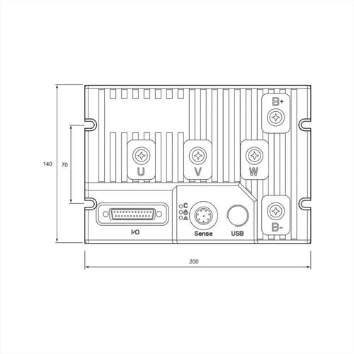 RGBL1860 60V 1x200A Brushless DC Motor Controller