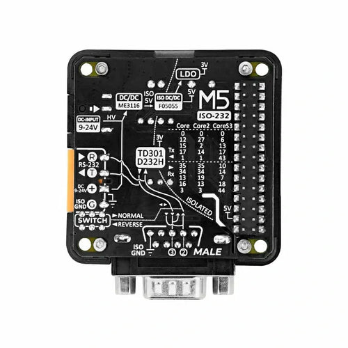 M5Stack RS232 Module 13.2 w/ DB9 Male Connector