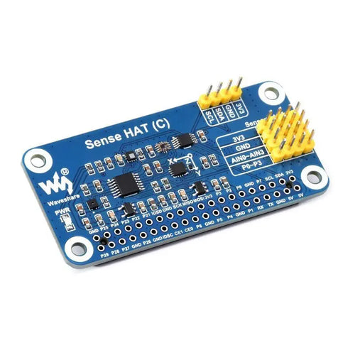 Waveshare Sense HAT C for Raspberry Pi, Onboard Multi Powerful Sensors