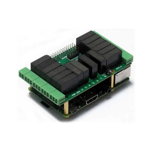 Sequent Microsystems 16 Relays 2A/24V 8-Layer Stackable HAT for Raspberry Pi