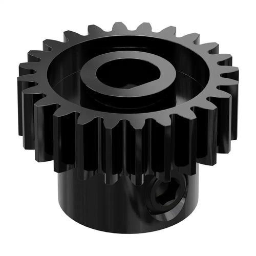 ServoCity 2303 Series Steel, MOD 0.8 Pinion Gear (6mm D-Bore, 24 Tooth)