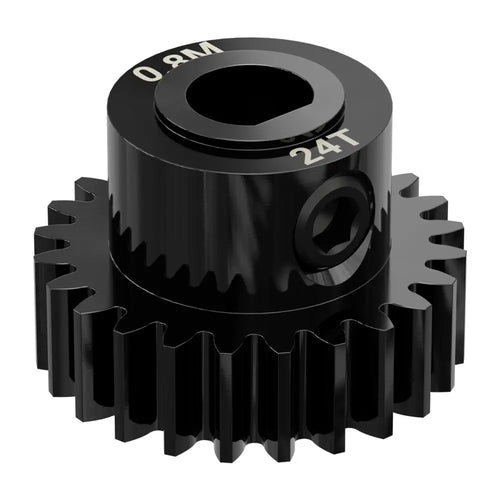 ServoCity 2303 Series Steel, MOD 0.8 Pinion Gear (6mm D-Bore, 24 Tooth)