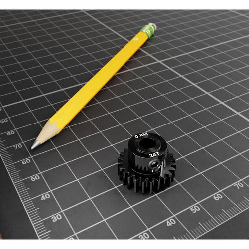 ServoCity 2303 Series Steel, MOD 0.8 Pinion Gear (6mm D-Bore, 24 Tooth)