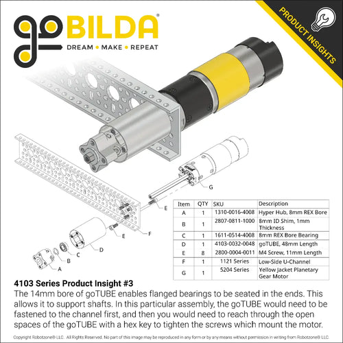 ServoCity 4103 Series goTUBE (312mm Length)