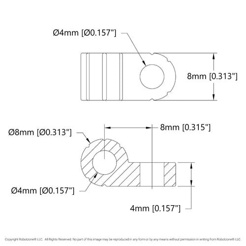 ServoCity Plastic Hinge Block - 25 Pack