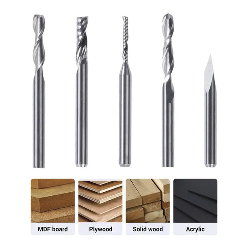 Snapmaker 5-Pack CNC Router Bits