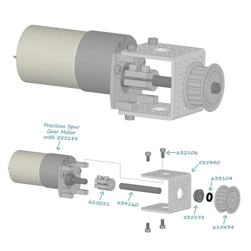 6-12V, 60RPM 70:1 Spur Gear Motor