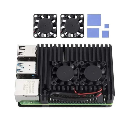 Sunfounder Aluminum Case w/ Dual Fan for Raspberry Pi 4B