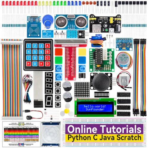 SunFounder Da Vinci Starter Kit for Raspberry Pi w/ 69 Basic & Advanced Projects