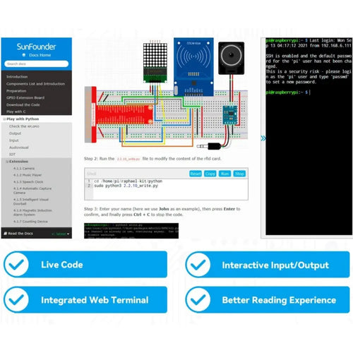 SunFounder Raphael Ultimate Starter Kit for Raspberry Pi 4B/3B+/400