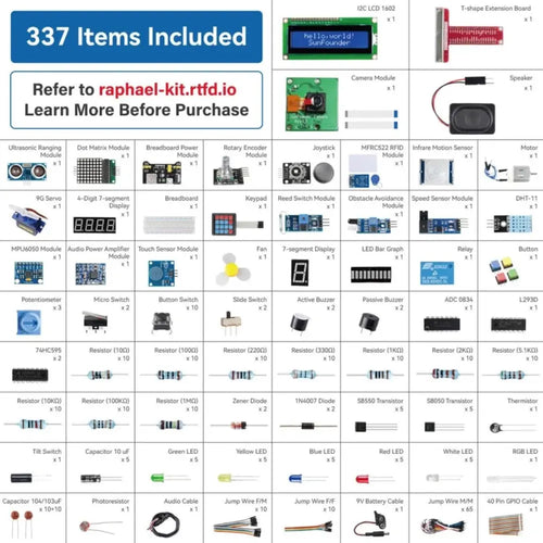 SunFounder Raphael Ultimate Starter Kit for Raspberry Pi 4B/3B+/400