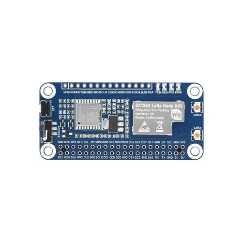 Waveshare SX1262 LoRaWAN Node Expansion Board for RPi, CB Antenna, 868/915, GNSS