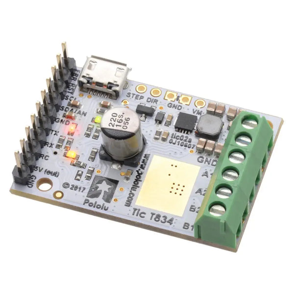 T834 USB Multi-Interface 2.5-10.8V, 1.5A Stepper Motor Controller (Soldered)