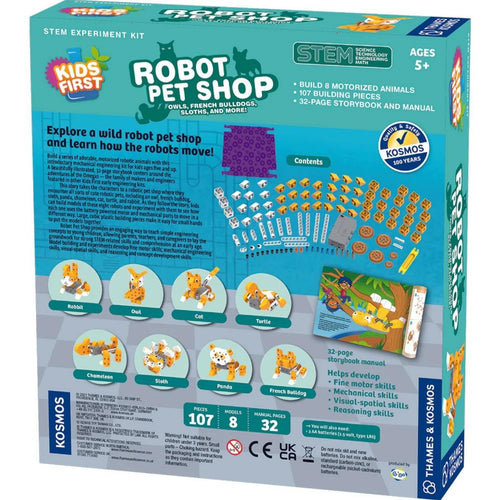 Thames & Kosmos Kids First Robot Pet Shop: Owls Bulldogs Sloths and More