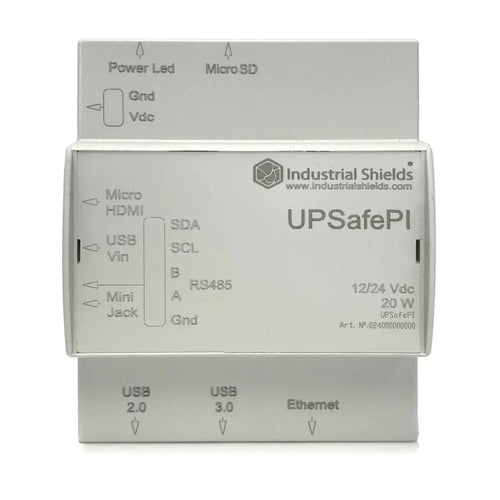 UPSafePI Industrial UPS w/ Raspberry Pi 4B (2GB)