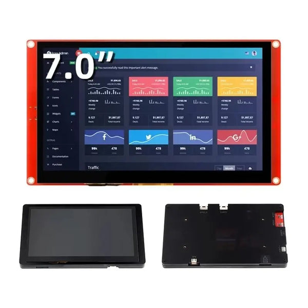 Wizee ESP32 7-Inch 800x480 HMI Touch Display, Wi-Fi & BLE